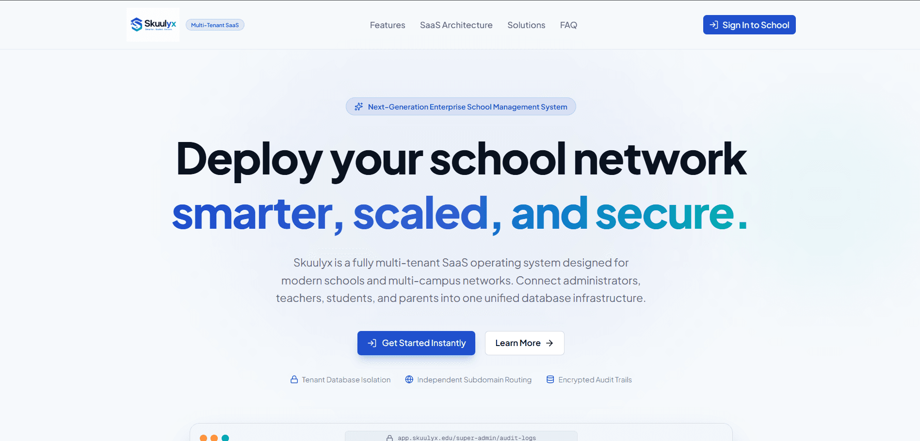 Skuulyz Landing Page